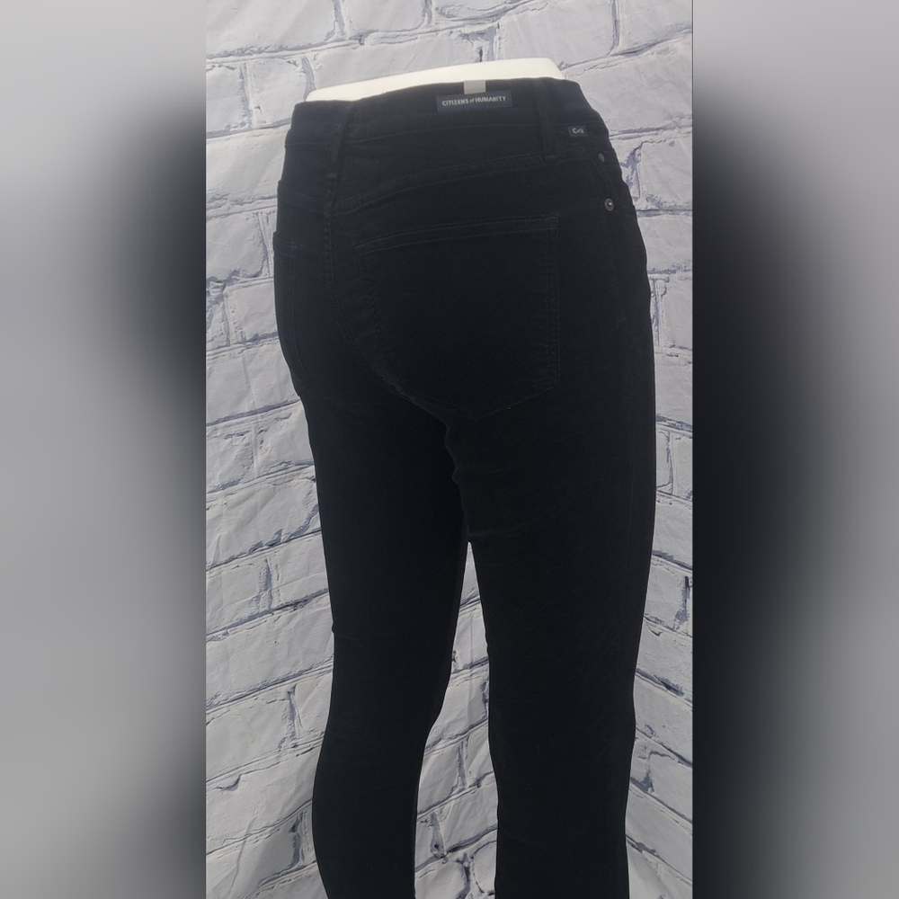 Citizens of Humanity COH Rocket High Rise Skinny Black Velour Corduroy Size 25 - Picture 9 of 16